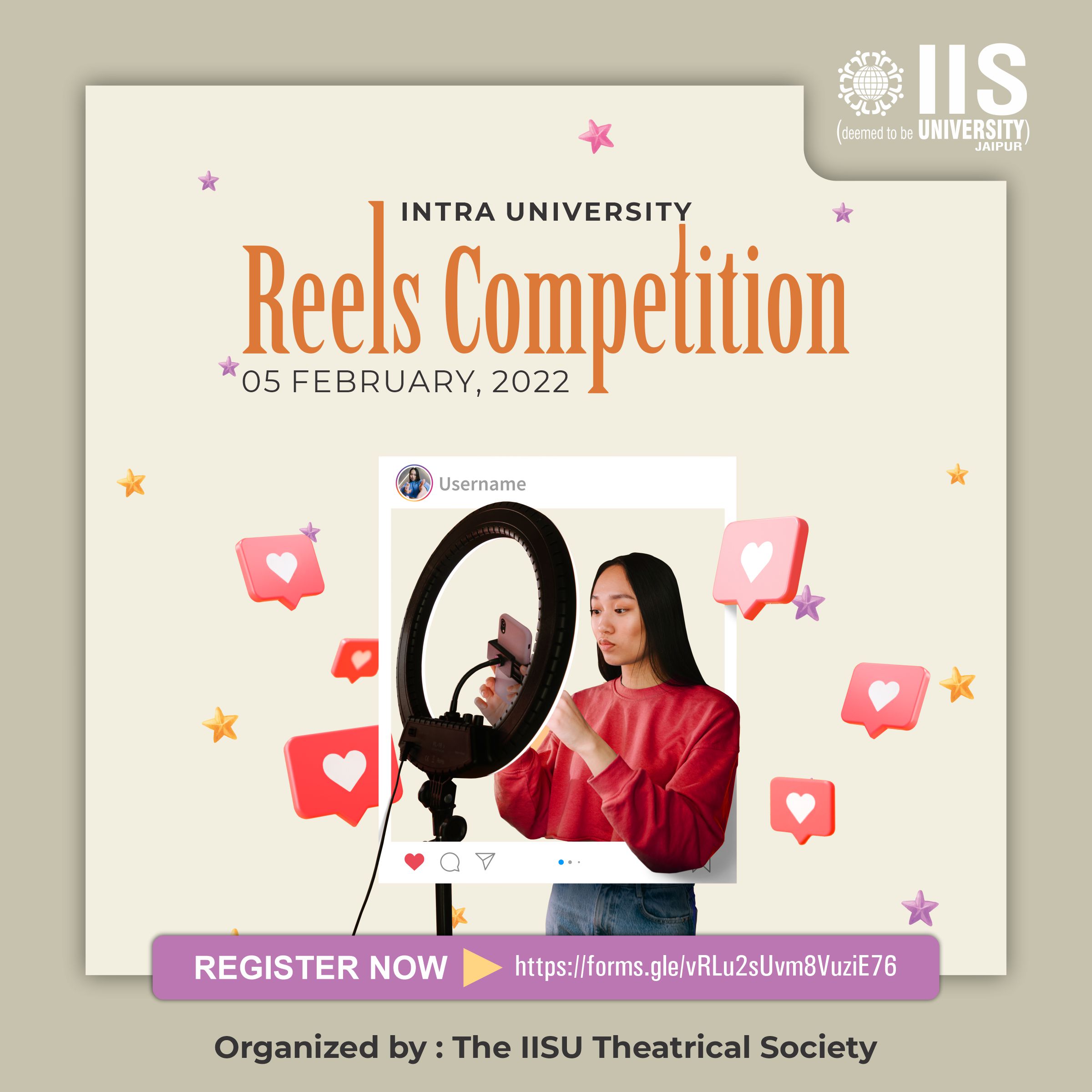 Reels Competition Iis Deemed To Be University Jaipur